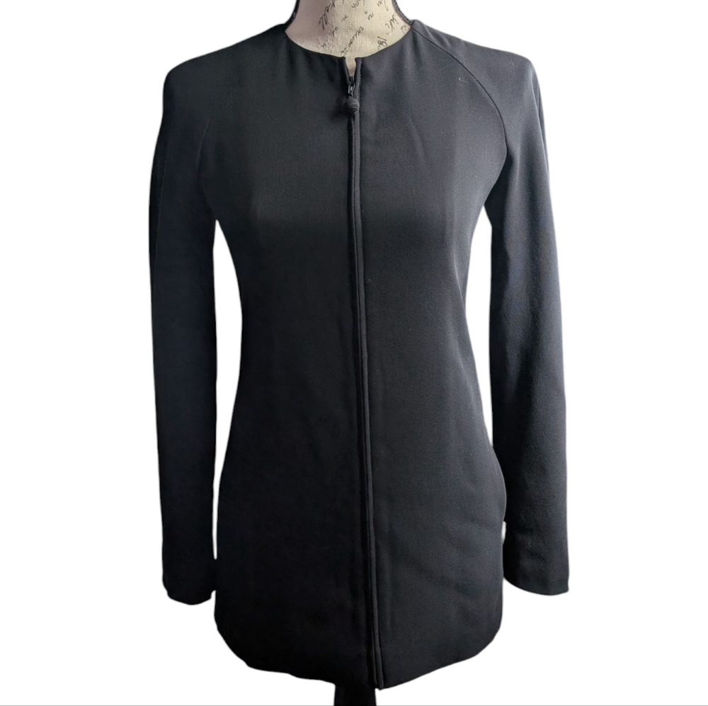 Giorgio Armani Black Label A Milano Borgonuovo 21 90s Vintage Black Suit Blazer